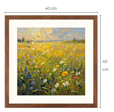 Uusi uniikki kesämaisema art print taulu 40 cm x 40 cm