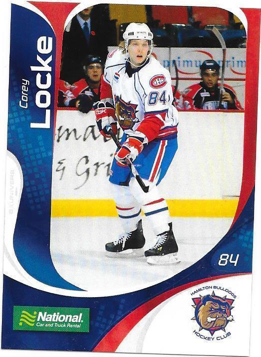 2007-08 Hamilton Bulldogs #27 Corey Locke ex- TPS farmi