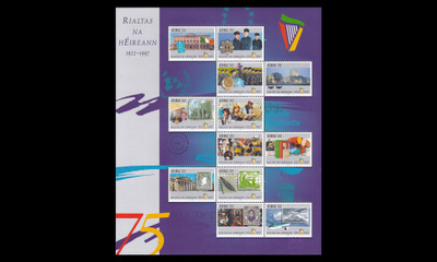 Irlanti 1034-40kb ** Tasavalta 75v pienoisarkki (1997)