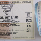VANHA Pääsylippu Jalkapallo Englanti FA Cup Finaali 1975 - pikkukuva 1