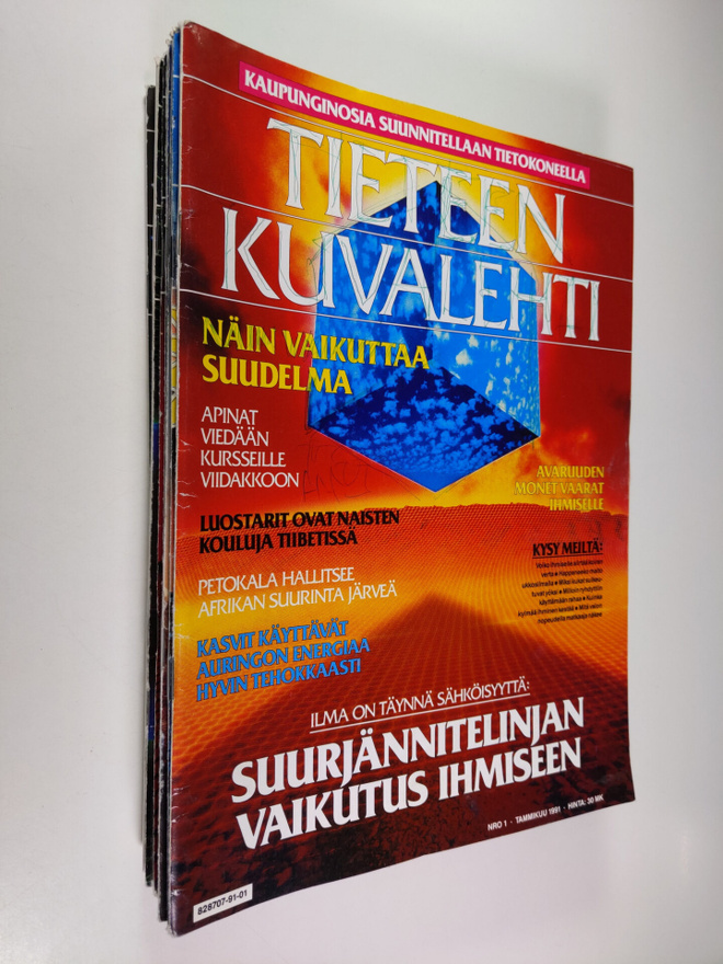 Tieteen kuvalehti vuosikerta 1991 (1-12, nro 6 puuttuu)