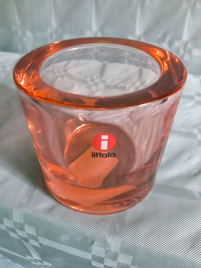 KIVI votive-kynttilälyhty salmon pink-lohenpunainen