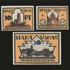 Saksa Notgeld 10, 25, 50 Pfg, Wismar 1921 - pikkukuva 1