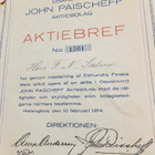 VANHA Osakekirja John Paischeff Oy 1914 + Talonki - pikkukuva 5