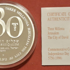 Israel, 5 oz 999 hopeaa 1996, Jerusalem 3000 vuotta. - pikkukuva 2