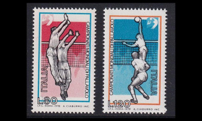 Italia 1624-5 ** Lentopallon MM-kilpailut (1978)