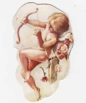 Sagokonst 27 / Cupido ampuu rakkausnuolen. 1940-50-l.