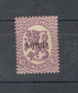 v. 1919 Aunus 40 pen., liimakkeen jälki