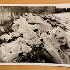 kevättulva Iijoessa, jäät rannalla, 1960-luvulta - pikkukuva 1