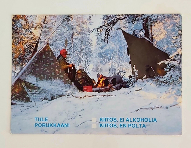 "Miehet laavuilla"-KULKEMATON KUTSUKORTTI