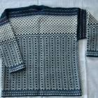 Norjalainen retro kirjoneuletakki, 100 % villaa - pikkukuva 2