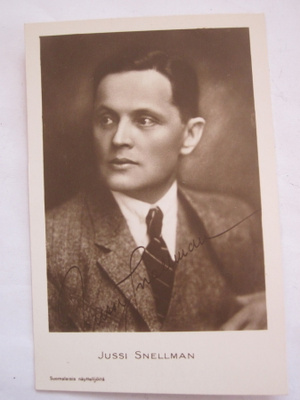 VANHA Postikortti Nayttelijä Jussi Snellman 1920-l