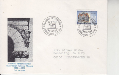 FDC 1972 Kansallisteatteri