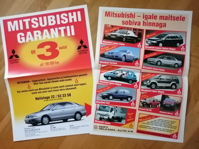 1996 Mitsubishi esite - KUIN UUSI - viro