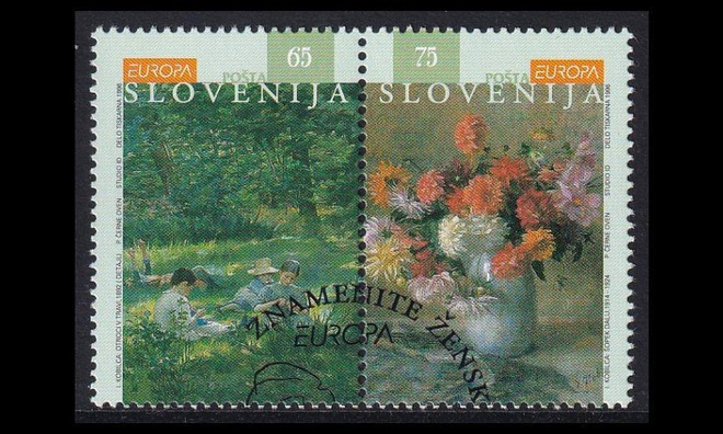 Slovenia 142-3 o Europa kuuluisia naisia (1996)