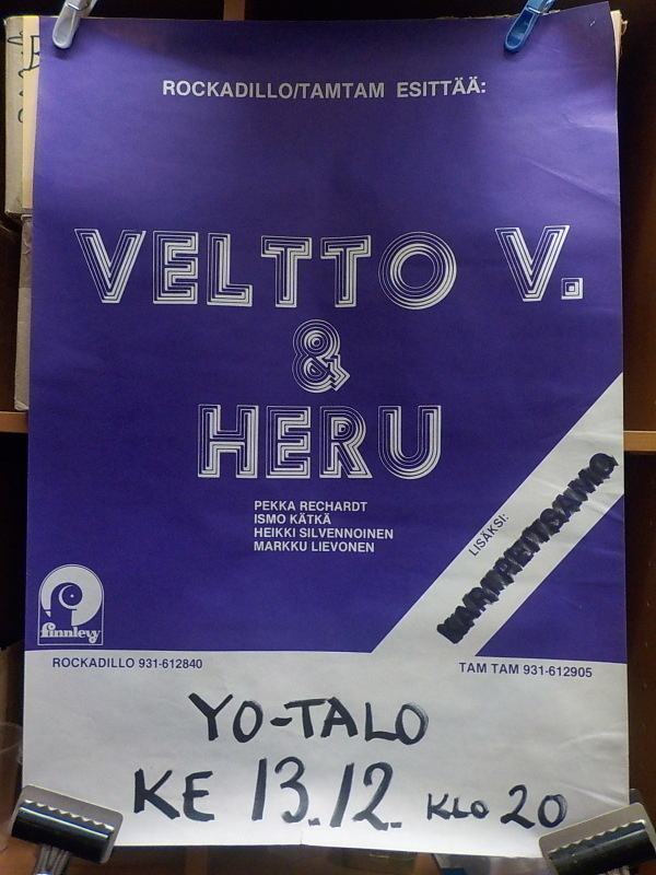 VELTTO V. & HERU EX+ KEIKKAJULISTE