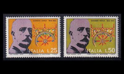 Italia 1356-7 ** Giovanni Verga (1972)