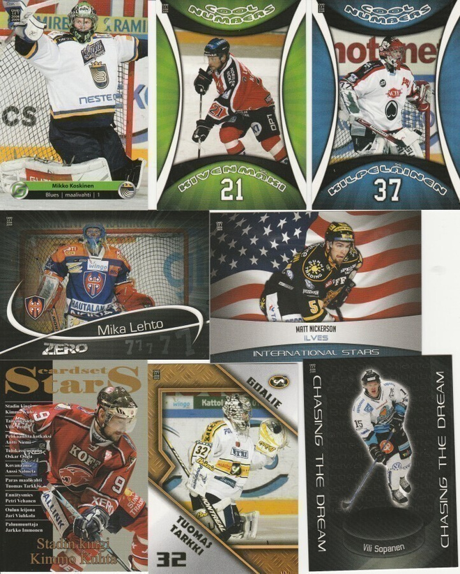 2008/09 Cardset perus ja erikoiskortit  alk. 0.25e kpl