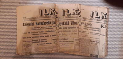 Ilkka lehtiä 15 kpl sota-ajan lehtiä v. 1940