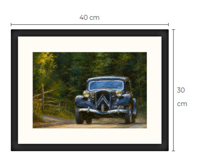 Uusi Citroen art print kehystetty 30 cm x 40 cm