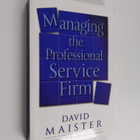 David H. Maister : Managing the Professional Service Firm - pikkukuva 1