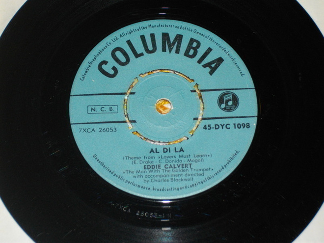 7" EDDIE CALVERT - Al Di La - single 1962 suomi EX-