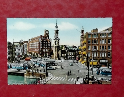 Amsterdam Muntplein postcard/postikortti (50-60-luku?)