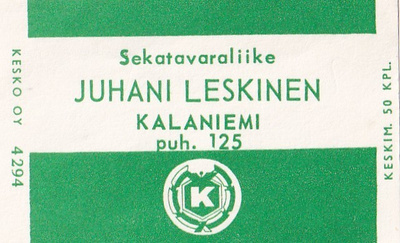 Kalaniemi. Juhani Leskinen    b501