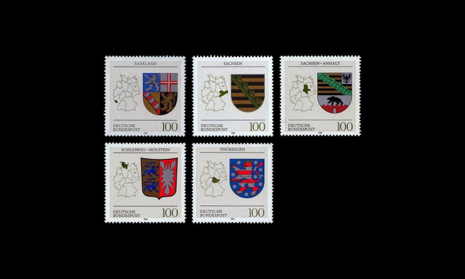 Saksa 1712-6 ** Osavaltioiden vaakunoita (1994)