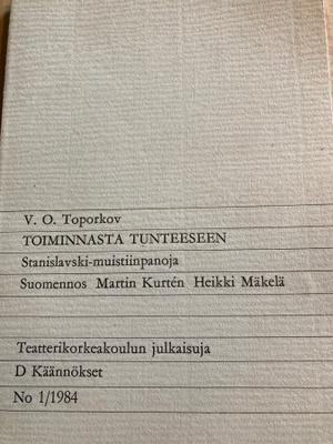 TOPORKOV: STANISLAVSKI- MUISTIINPANOJA