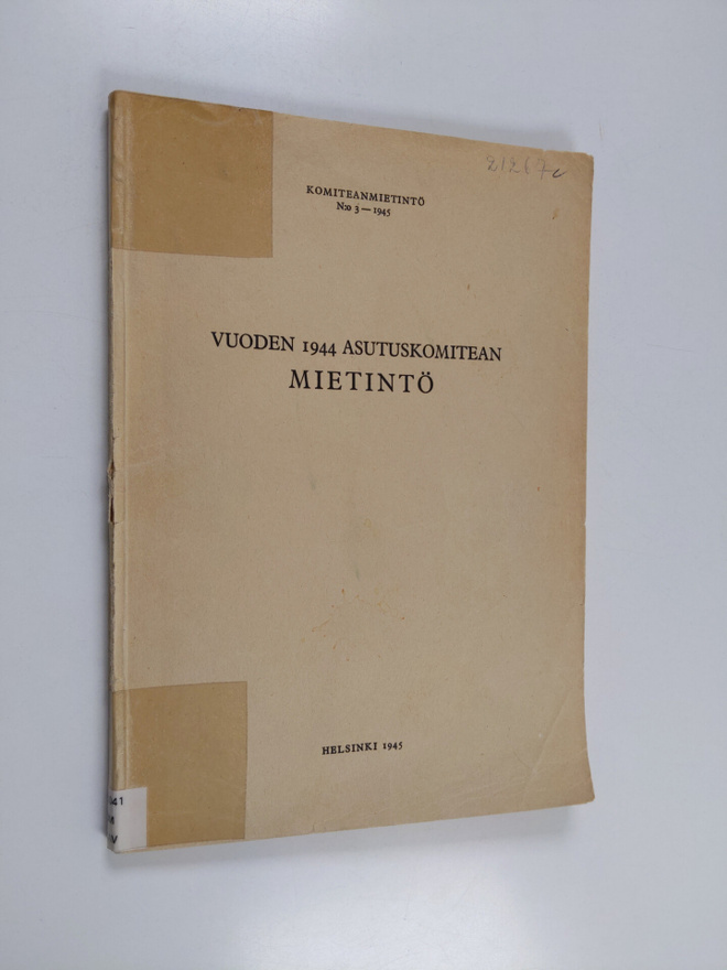 Asutuskomitean mietintö 1944