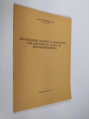 Betänkande avgivet av kommitten för revision av lagen om ...