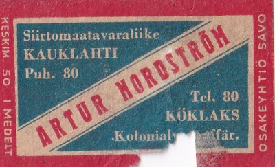 Kauklahti, Köklaks, Artur Nordström  b490