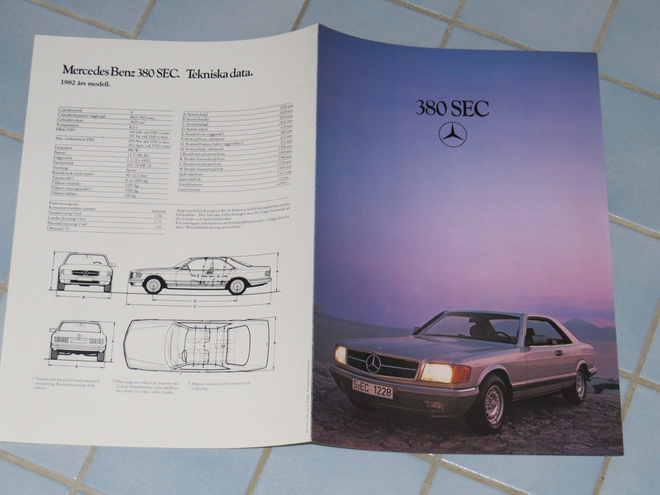 1982 Mercedes-Benz 380 SEC esite - KUIN UUSI