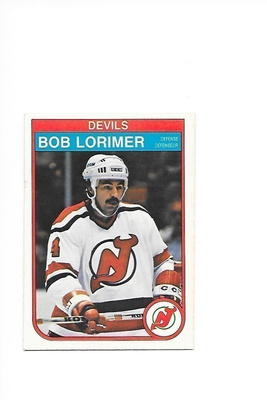 1982-83 OPC #142 Bob Lorimer New Jersey Devils