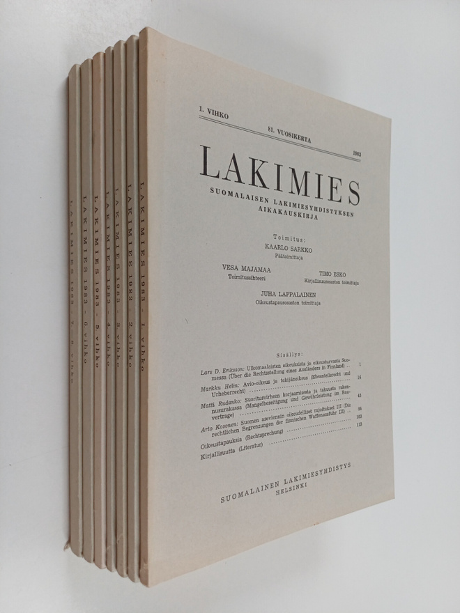 Lakimies vuosikerta 1983 (1-8)