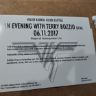 Terry Bozzion konsertin mainoskortti/pääsylippu 2017 - pikkukuva 2