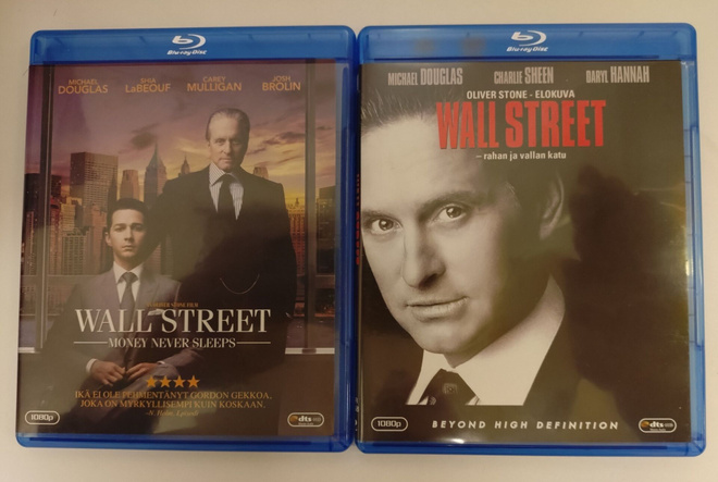 Wall street 1 ja 2 (Suomi-Blu-rayt) Michael Douglas