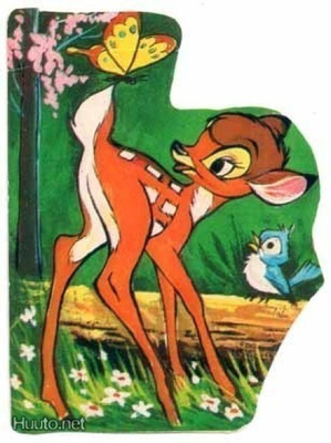 MLP 1455 / DISNEY: Suloinen bambi ja perhonen. 1970-l.