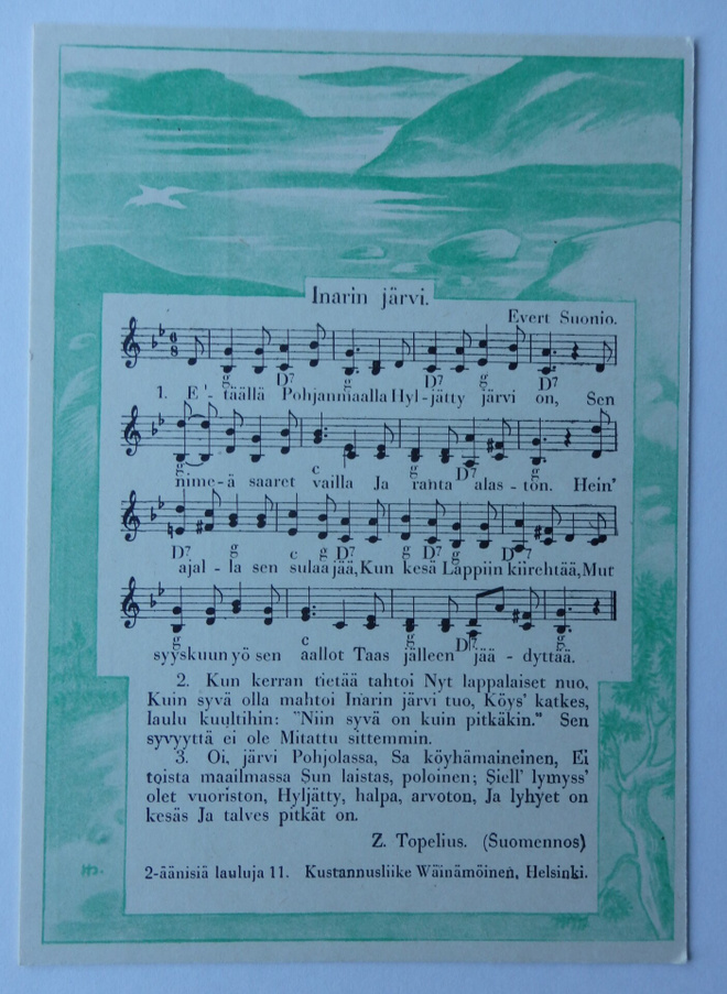 Helga Sjöstedt, Sävelkortti, Inarin järvi