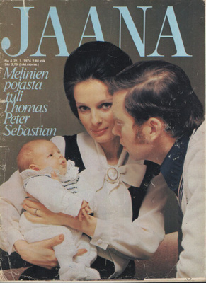 Jaana n:o 4 1974 Melinit & vauva. Johannes. Maaret Halinen.