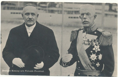 Presidentti RELANDER ja Ruotsin kuningas KUSTAA V