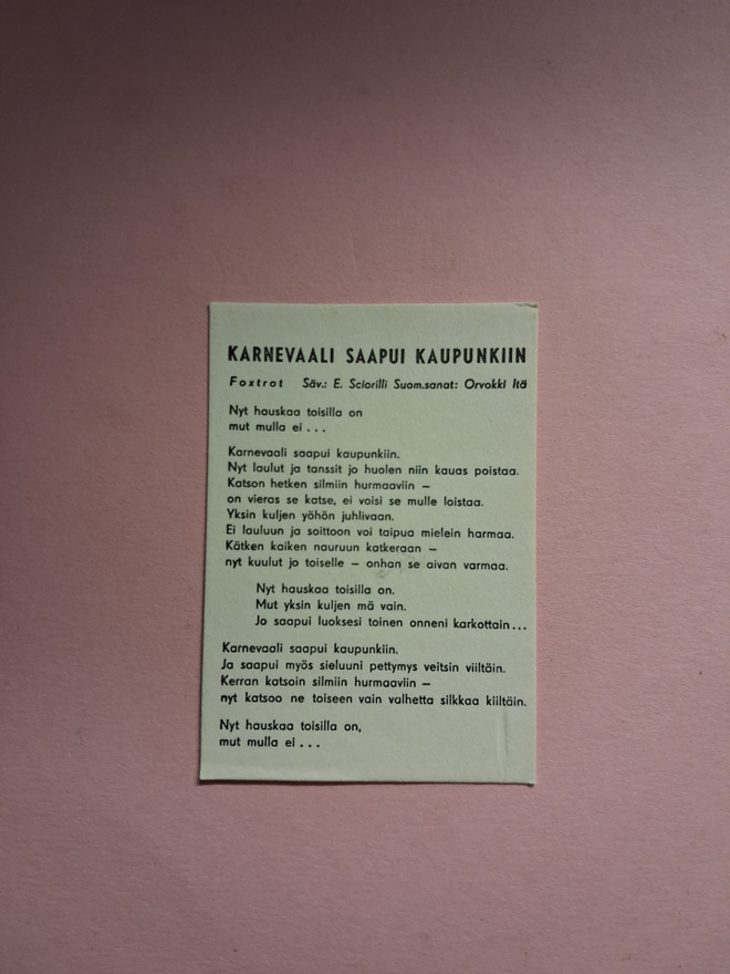 Karnevaali saapui kaupunkiin.
