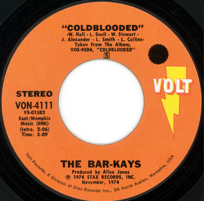 BAR- KAYS: Coldblooded * Be Yourself * USA 1974
