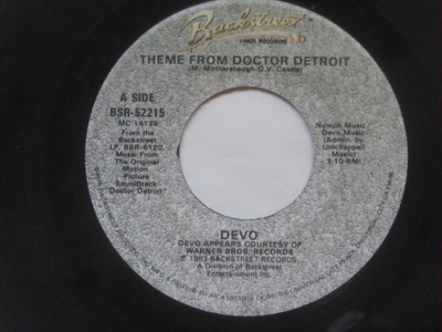 Devo/James Brown: Theme From Doctor Detroit  7" single  1983