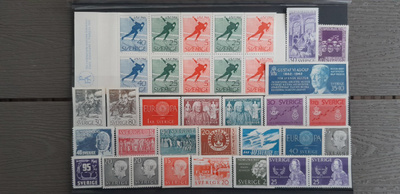 RUOTSI 1960 luku **/* postimerkkejä 35 kpl