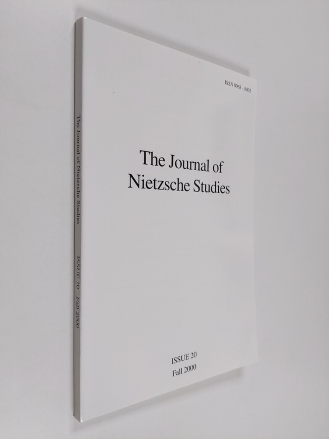 The Journal of Nietzsche studies - issue 20, Fall 2000