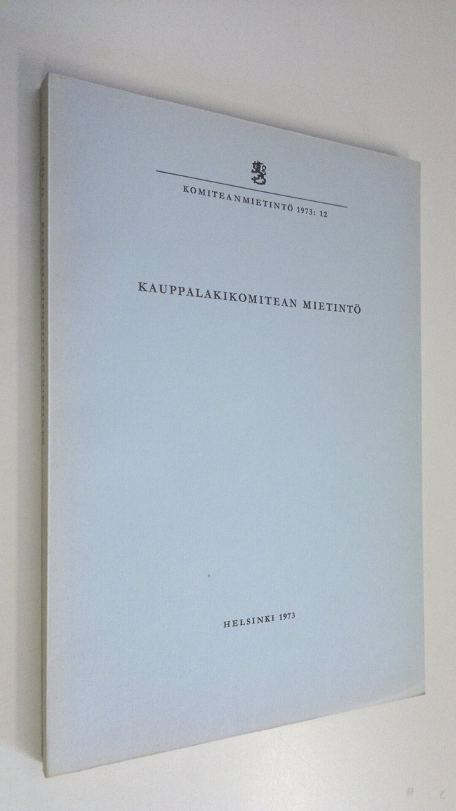 Kauppalakikomitean mietintö