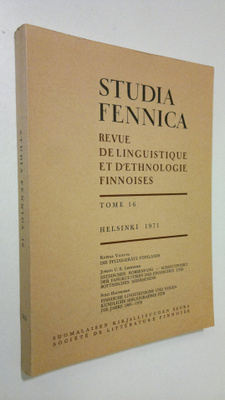 Studia Fennica : revue de linguistique et d'ethnologie fi...