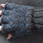 Alina´s Handmade neulesormikas SININEN-HARMAA - pikkukuva 3